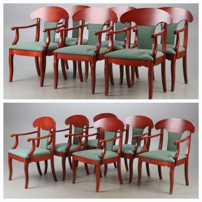 Empire style chair set (12 pieces)