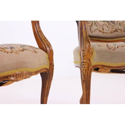 Rococo style armchairs