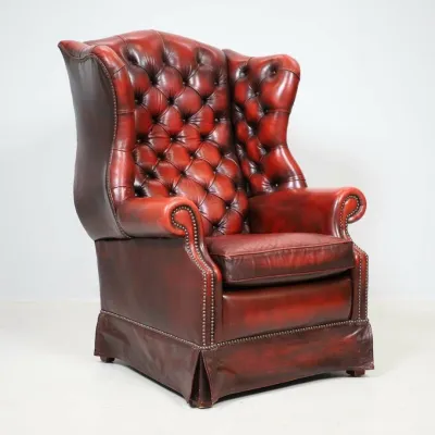 „Chesterfield“ stiliaus odinis krėslas