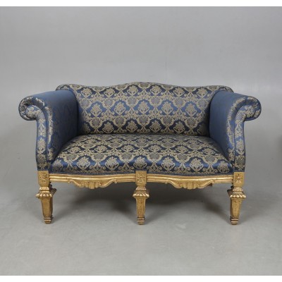 Louis XVI stiliaus svetainės komplektukas (sofute+2 foteliai)