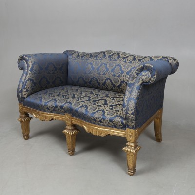 Louis XVI stiliaus svetainės komplektukas (sofute+2 foteliai)