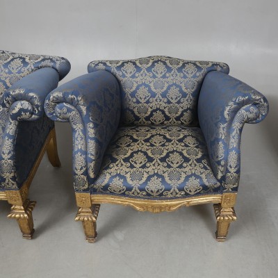 Louis XVI stiliaus svetainės komplektukas (sofute+2 foteliai)