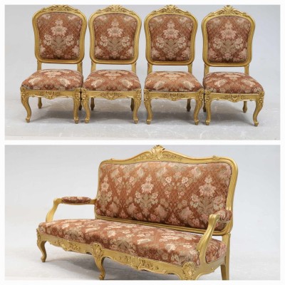 Luxurious Rococo style sofa