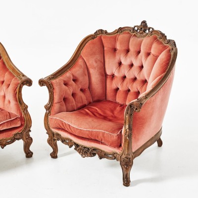 Louis XV stiliaus foteliai