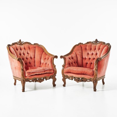 Louis XV stiliaus foteliai