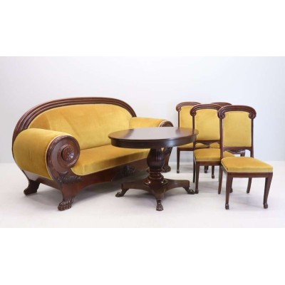 Originalus Biedermeier stiliaus komplektas XIX-XXa sandūra