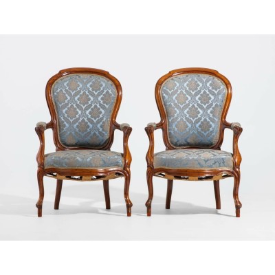 Rococo style armchairs