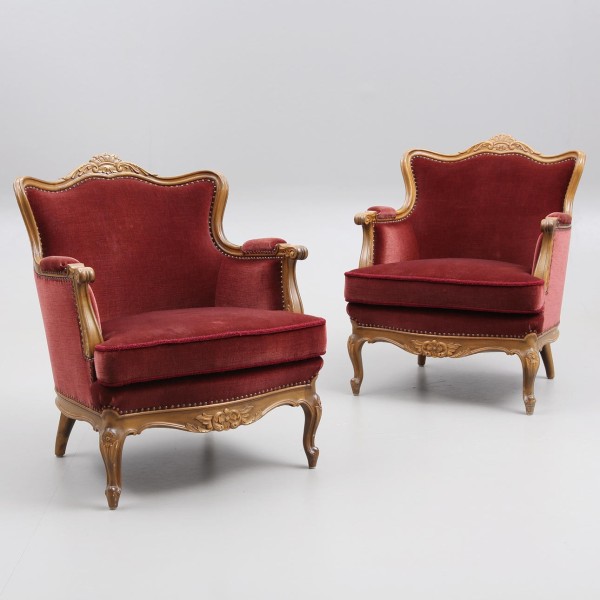 Louis XV stiliaus foteliai (2 vnt.)