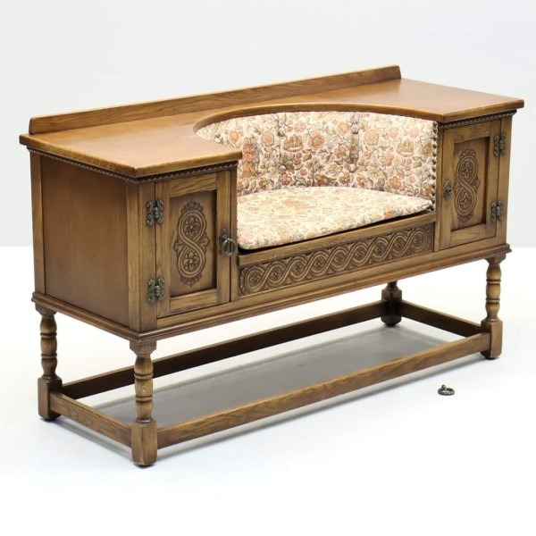 Antique telephone bench