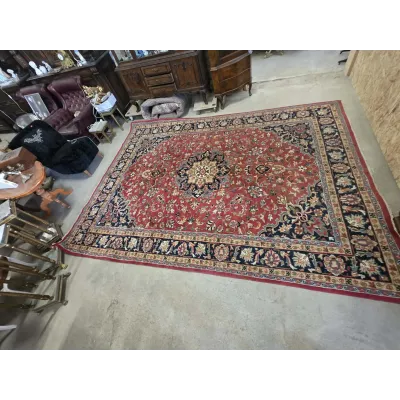 Rankomis rištas indiškas Ghoum rašto kilimas, 340 × 245 cm
