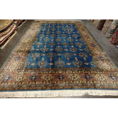 Didžiulis rankų darbo Tabriz rašto kilimas  405 × 288 cm