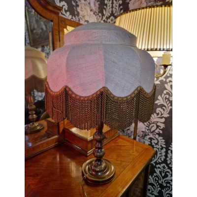 Lamp with brass stand