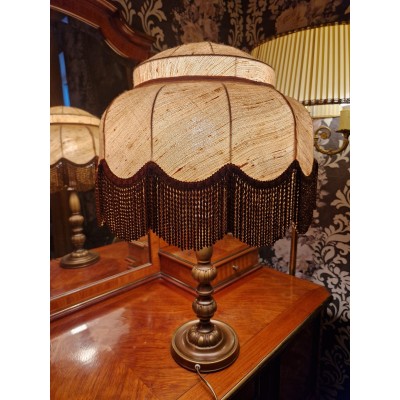 Lamp with brass stand