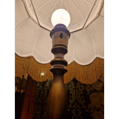 Lamp with brass stand