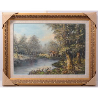 Painting "Hunter's Hut"
