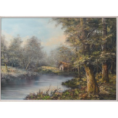 Painting "Hunter's Hut"