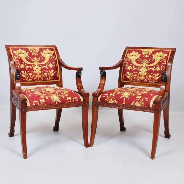 Empire style armchairs