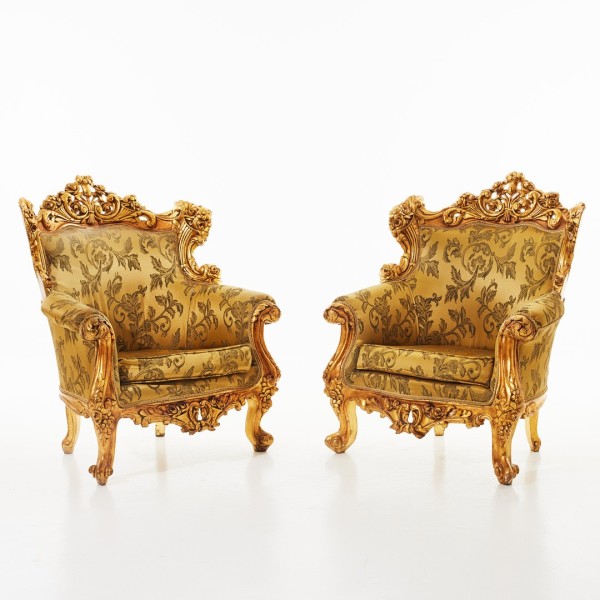 Rococo style armchairs