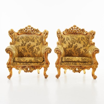 Rococo style armchairs