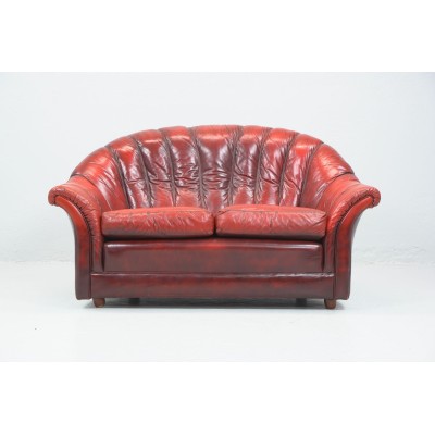 Genuine leather 2-seater sofa