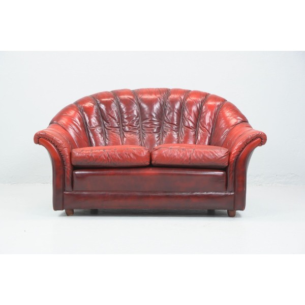 Genuine leather 2-seater sofa