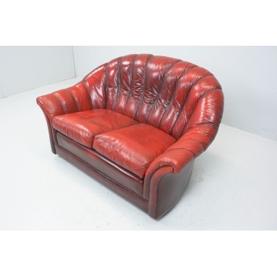 Genuine leather 2-seater sofa