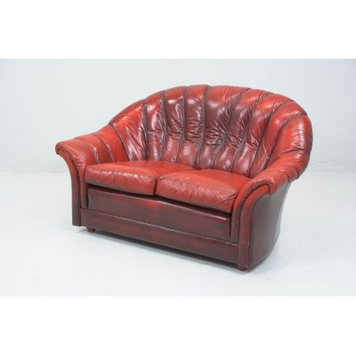 Genuine leather 2-seater sofa