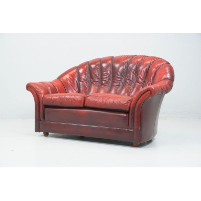 Genuine leather 2-seater sofa
