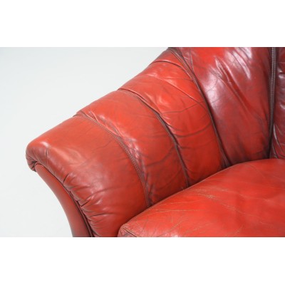 Genuine leather 2-seater sofa