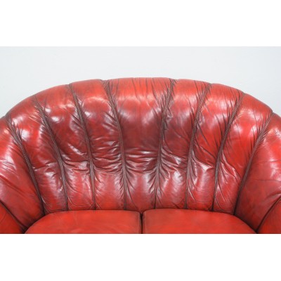 Genuine leather 2-seater sofa