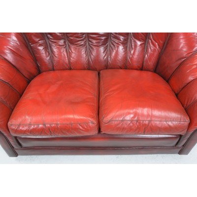 Genuine leather 2-seater sofa