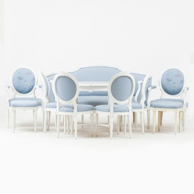 Gustaviansk style large living room set