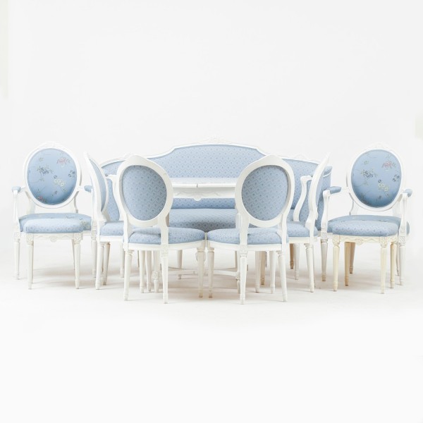 Gustaviansk style large living room set