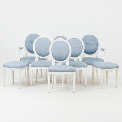Gustaviansk style large living room set