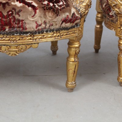 Art Nouveau style armchairs