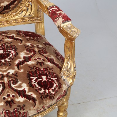 Art Nouveau style armchairs